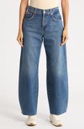 7 For All Mankind Bonnie High Waist Raw Hem Curvilinear Jeans