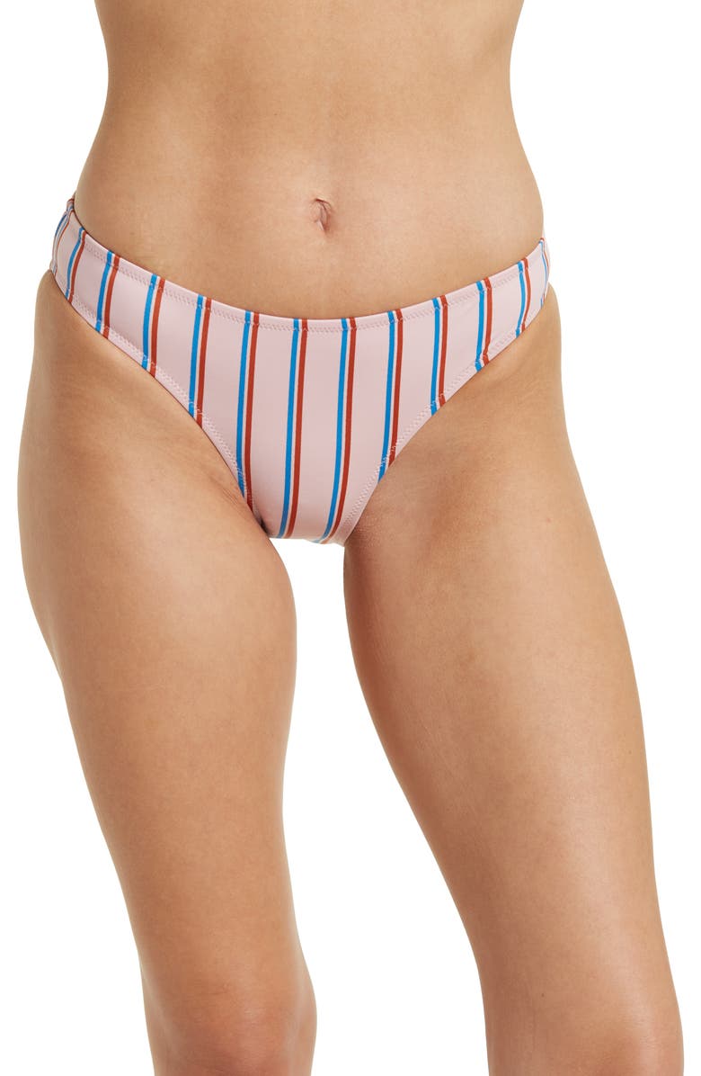 Madewell Second Wave Classic Paseo Stripe Bikini Bottoms, Main, color, 