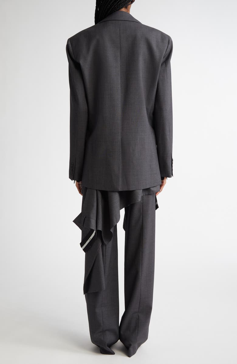 MONSE Crisscross Stretch Wool Blazer, Alternate, color, 