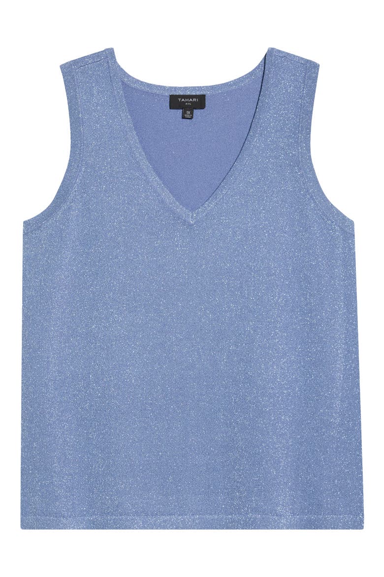 Metallic Sweater Tank, Main, color, BLUE FROST
