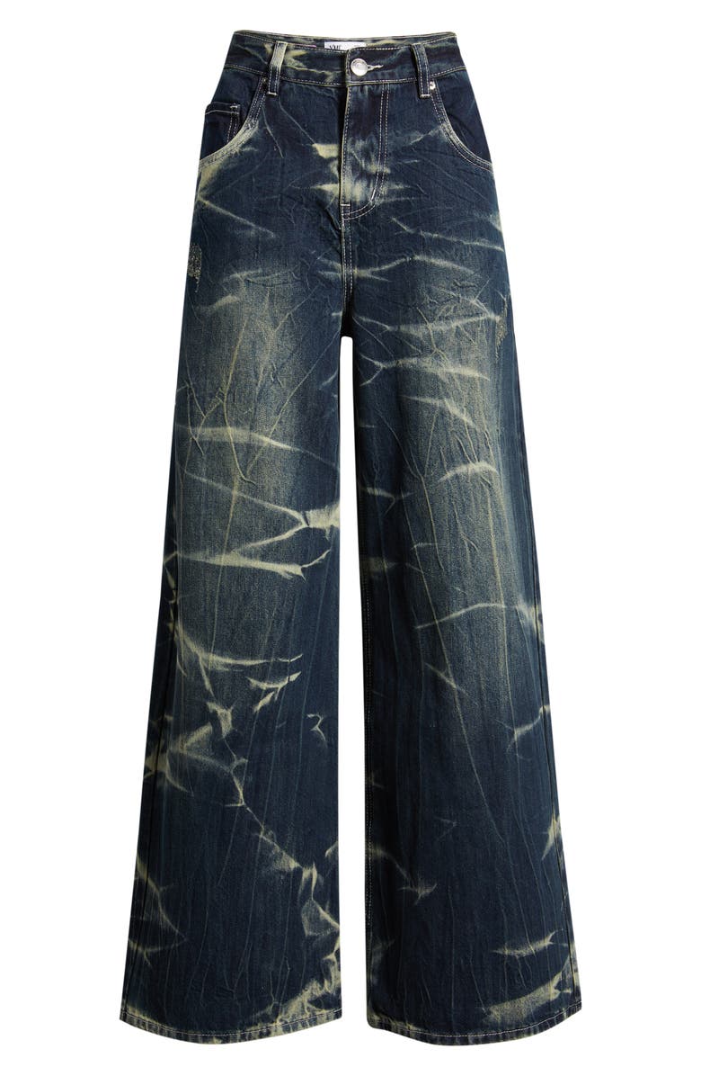 YMI Billie Baggy Wide Leg Jeans, Main, color, Dark Blue