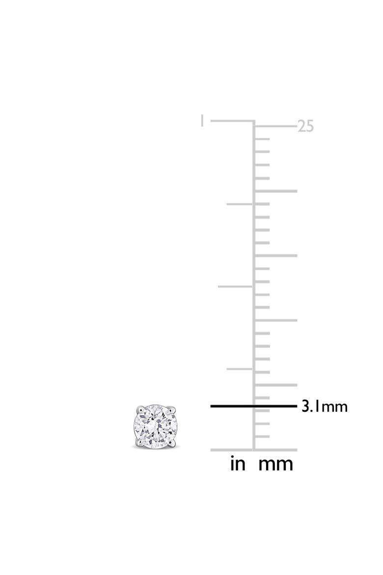 Lab Grown Diamond Stud Earring Sterling Silver, Alternate, color, Sterling Silver