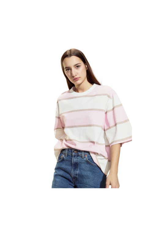 Cynthia Rowley Malibu Striped Tee In White