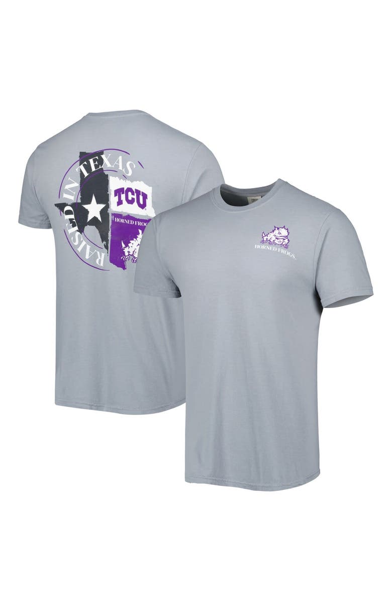 IMAGE ONE Men's Gray TCU Horned Frogs Hyperlocal T-Shirt, Main, color, Gray