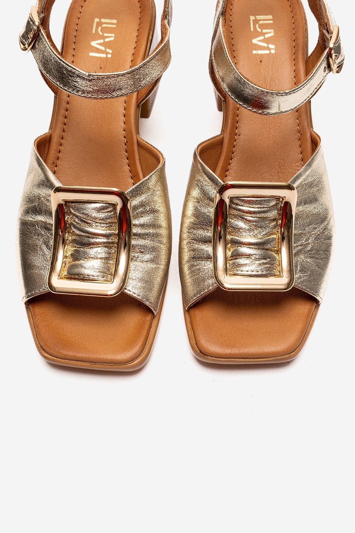 Asha Leather Block Heel Sandal, Alternate, color, Gold
