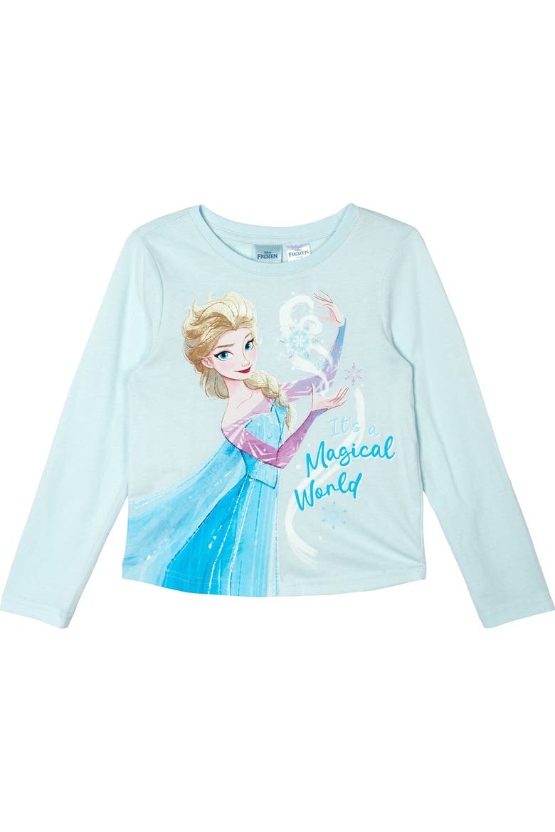 Frozen Long Sleeve Tee and Sequin Skirt Set, Alternate, color, Ice Blue Elsa