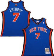 Mitchell & Ness Men's Mitchell & Ness Carmelo Anthony Blue New York Knicks 2010/11 Hardwood Classics Authentic Jersey