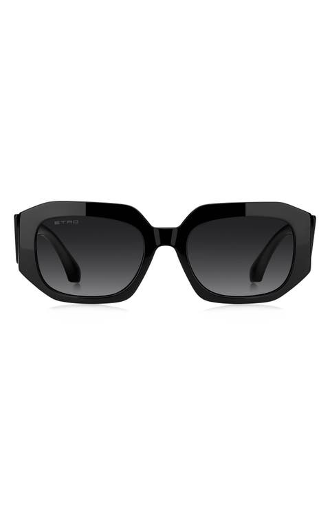 55mm Gradient Geometric Sunglasses