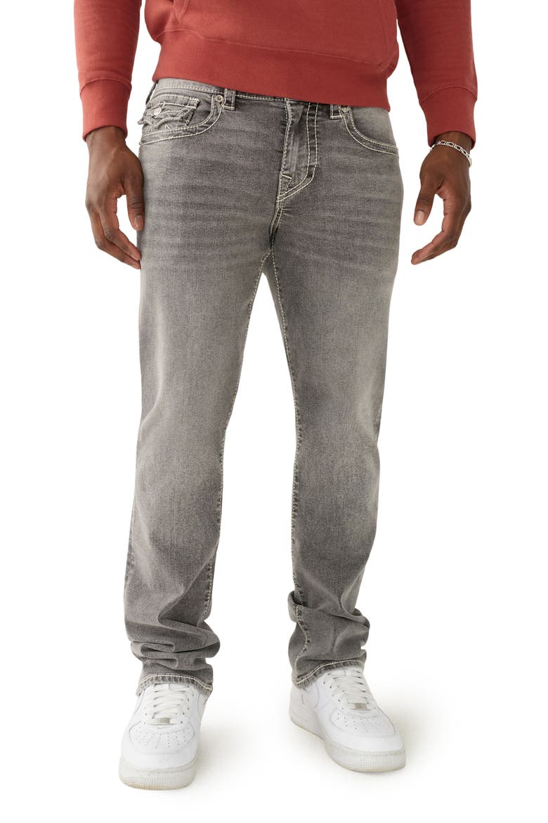 Ricky Big T Flap Straight Leg Jeans, Main, color, BOUNTY GREY WASH