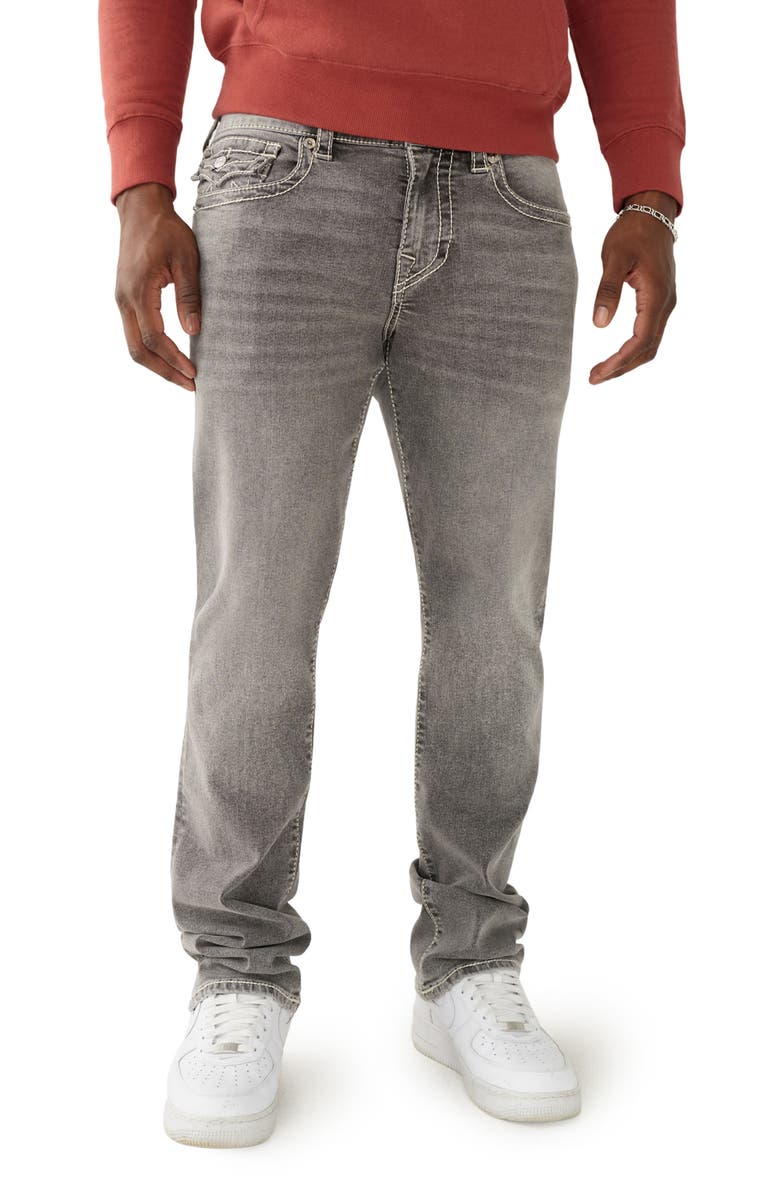 True Religion Brand Jeans Ricky Big T Flap Straight Leg Jeans, Main, color, 