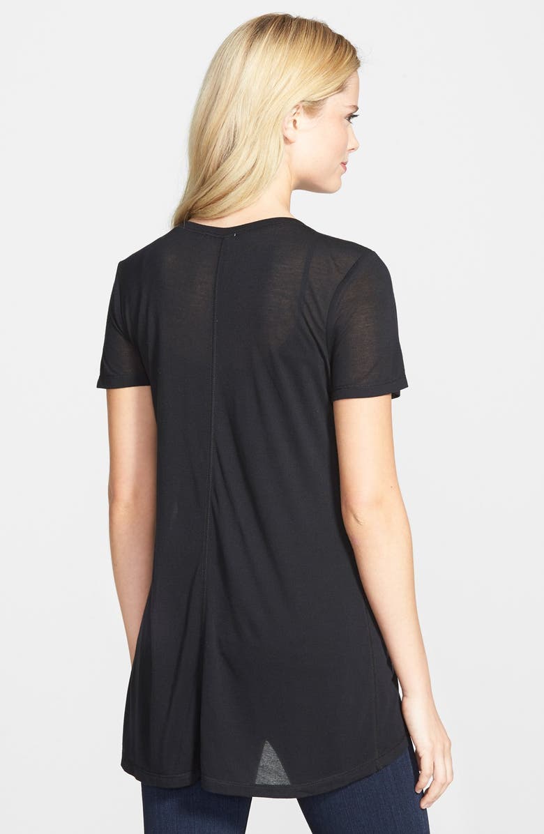 Halogen<sup>®</sup> Lightweight High/Low Seamed Back Tee, Alternate, color,
