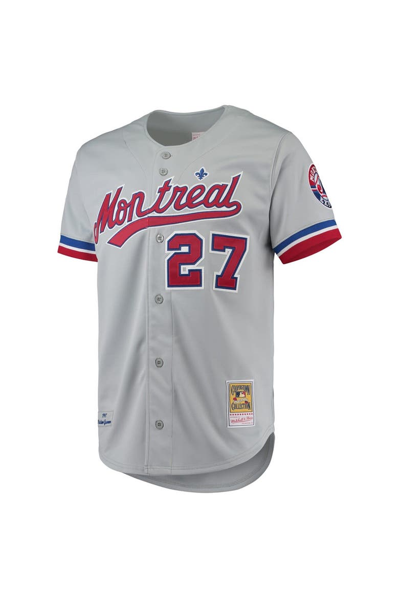 Men's Mitchell & Ness Vladimir Guerrero Gray Montreal Expos Cooperstown Collection Authentic Jersey, Alternate, color, Gray
