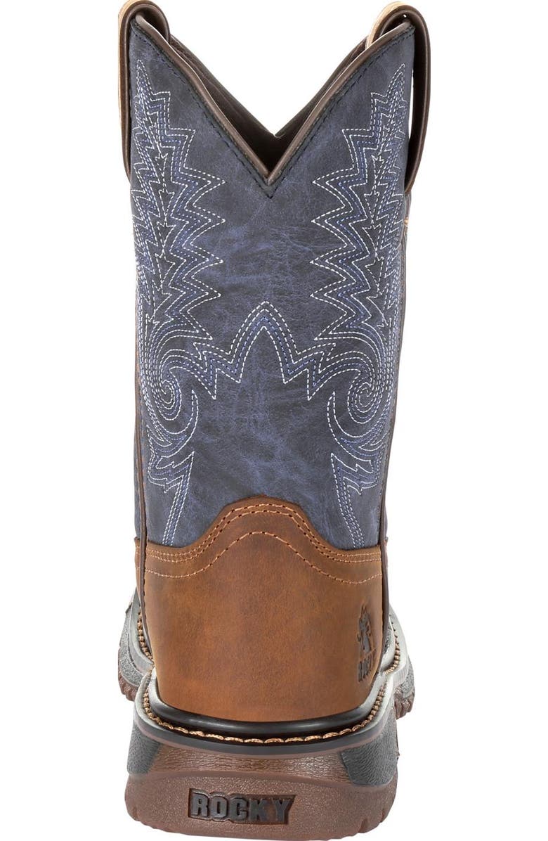 Rocky Kids' Ride Flx Western Boot, Alternate, color, Denim Brown