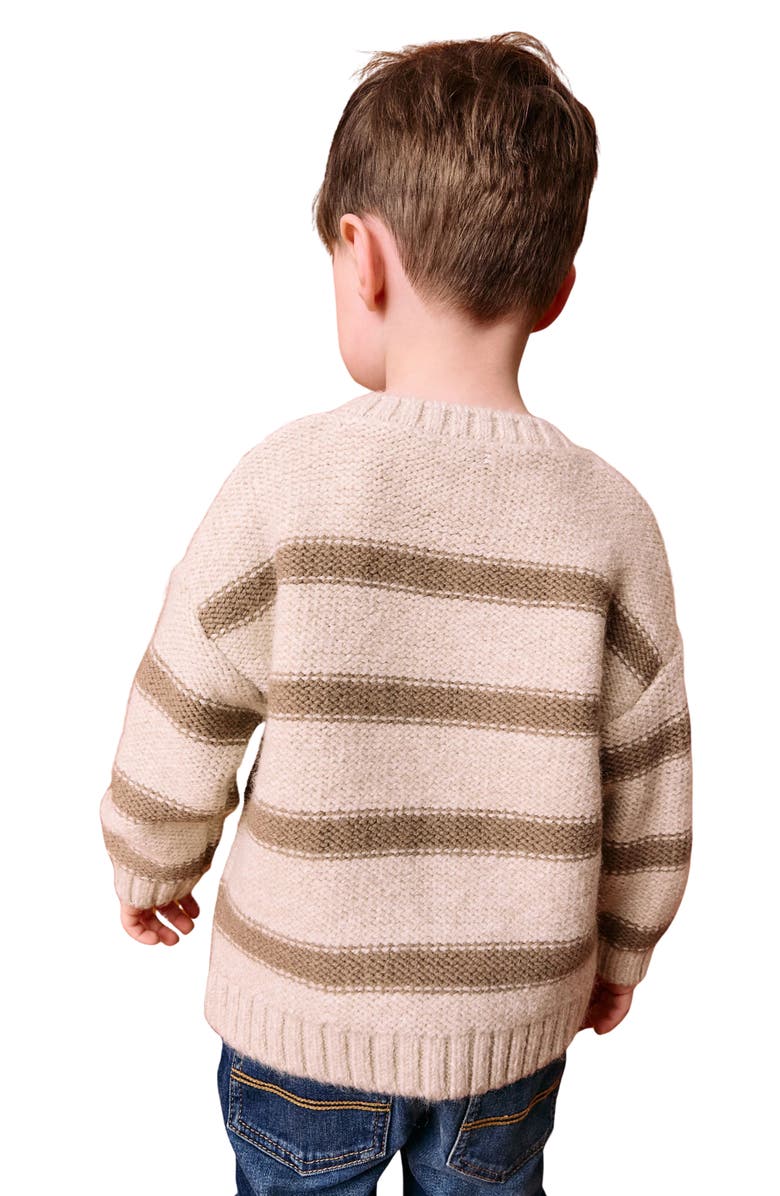 NEXT Kids' Stripe Pumpkin Graphic Sweater, Alternate, color, Neutral