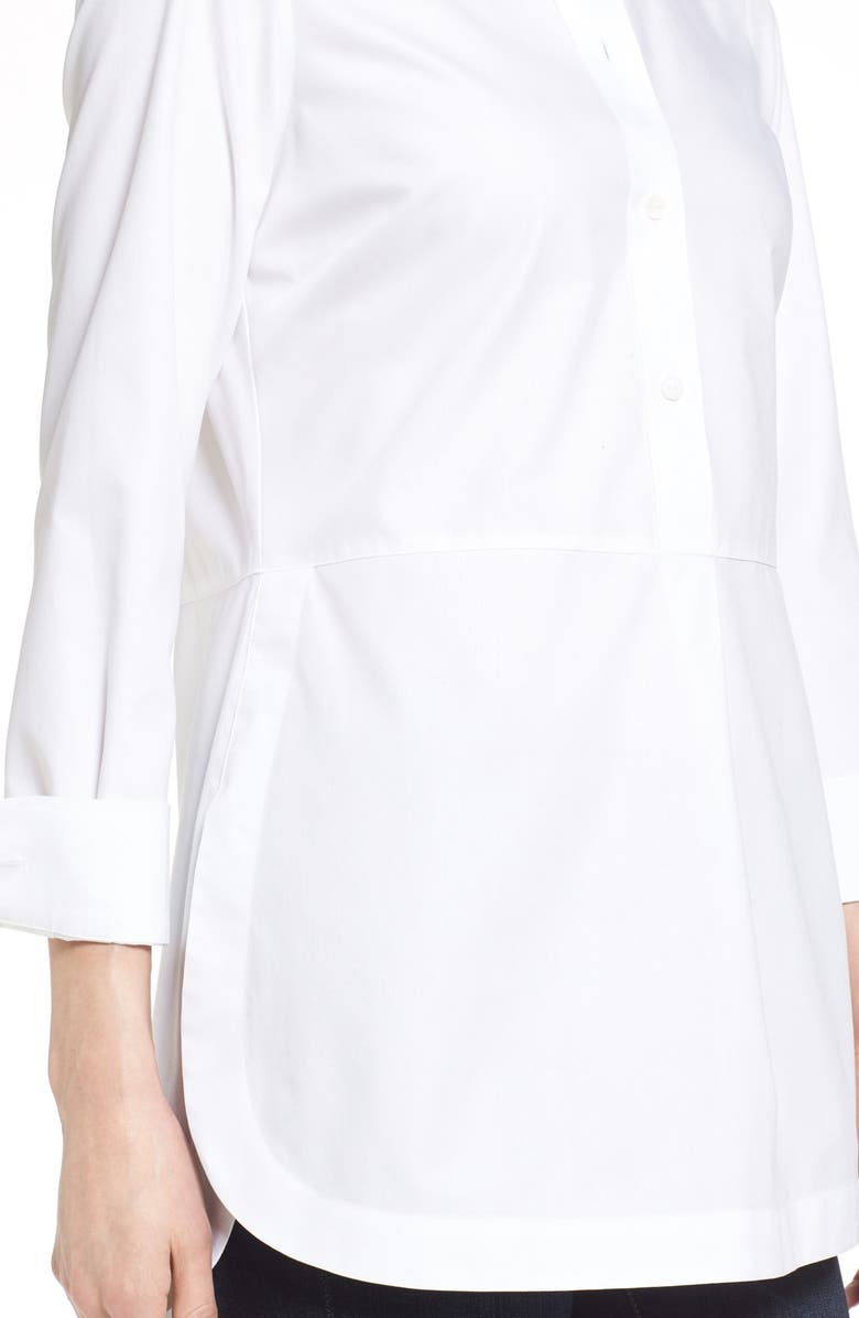 Foxcroft Non-Iron Long Sleeve Cotton Tunic Shirt, Alternate, color, 