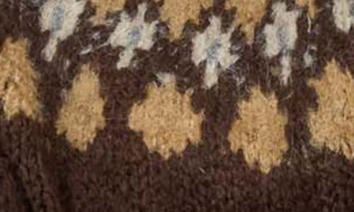 Blu Pepper Fair Isle Sweater In Brown