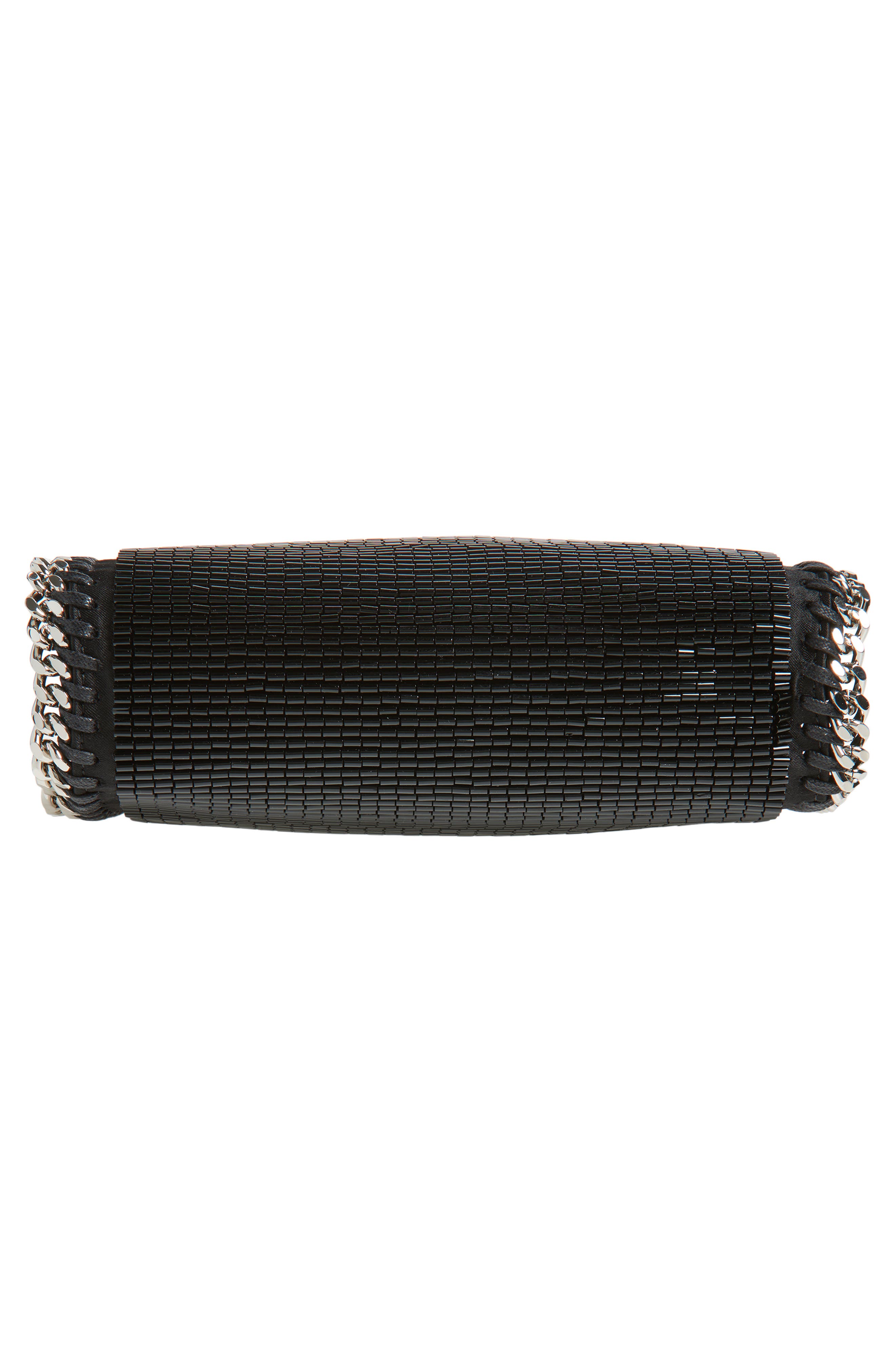 Stella McCartney Tiny Falabella Beaded Evening Bag, Alternate, color, Black
