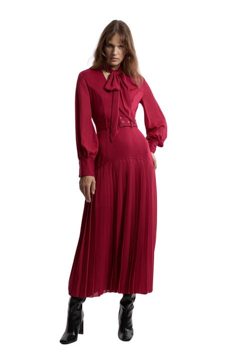 Jersey Ponte Georgette Mix Maxi Dress