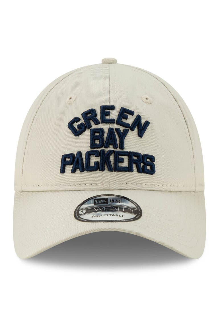 Men's New Era Khaki Green Bay Packers Wordmark Playmaker 9TWENTY Adjustable Hat, Alternate, color, Khaki