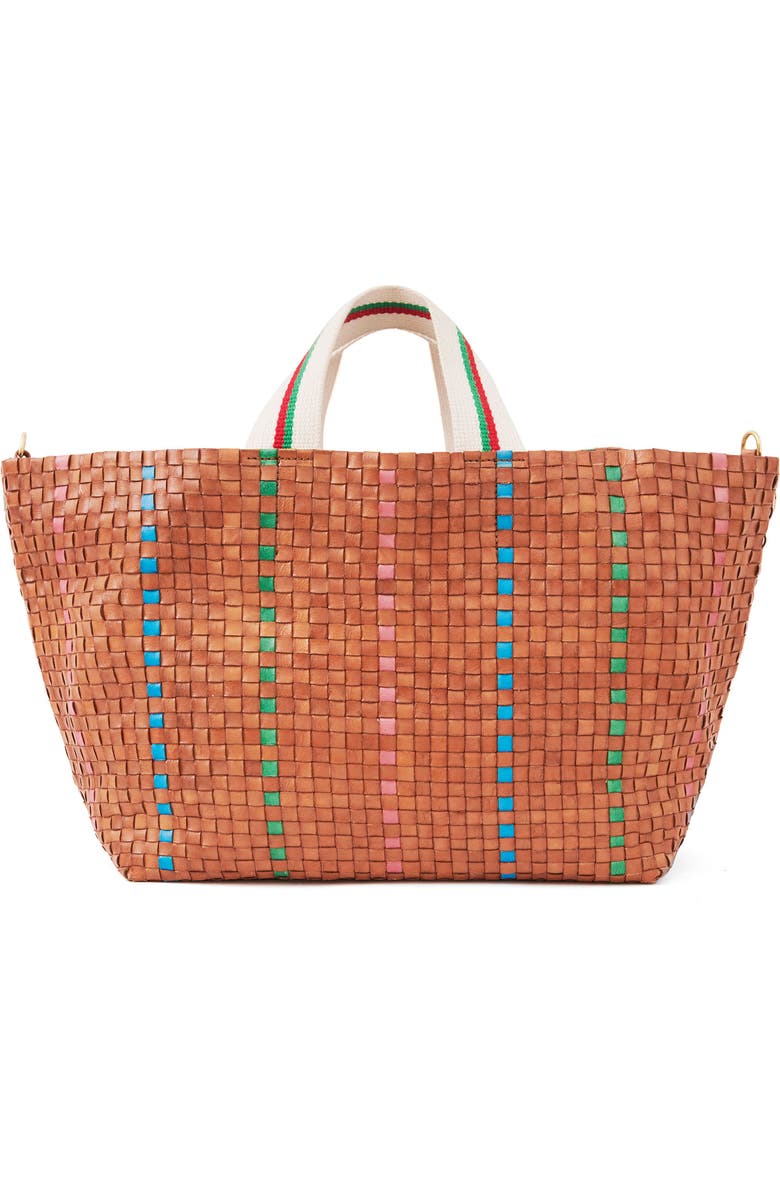 Clare V. Woven Leather Tote, Main, color,