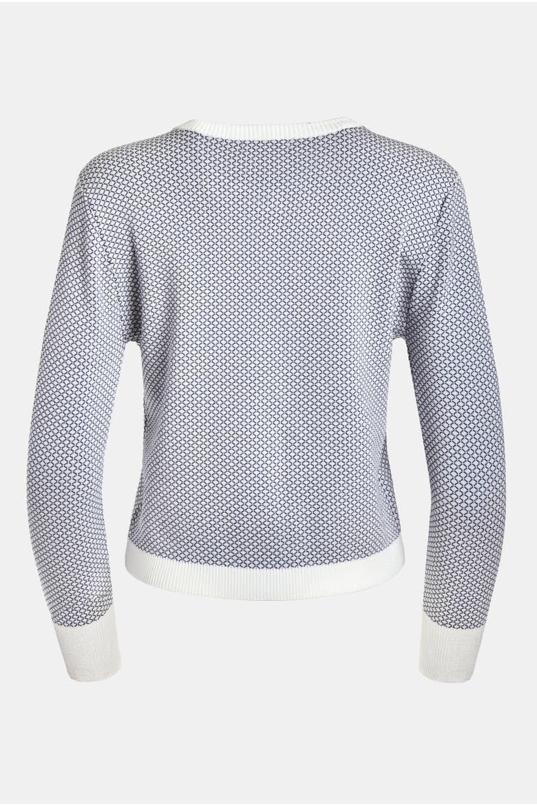 The Lucy Sweater, Alternate, color, Navy/White