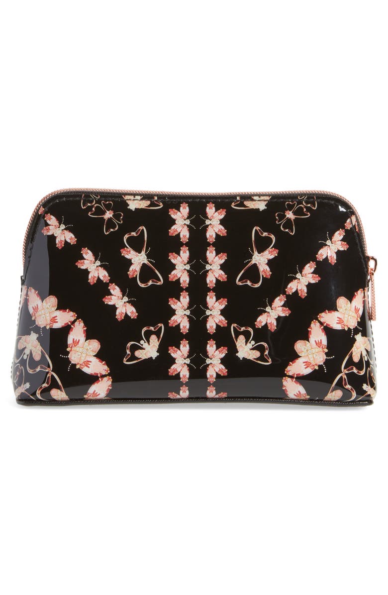 Ted Baker London Mellow Queen Bee Cosmetics Case, Alternate, color, 