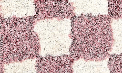 Mackenzie-childs Mackenzie Childs Checkerboard Pink Bath Rug In Pink