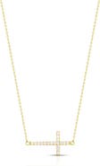 GLAZE JEWELRY Sterling Silver Sideways Cross Necklace