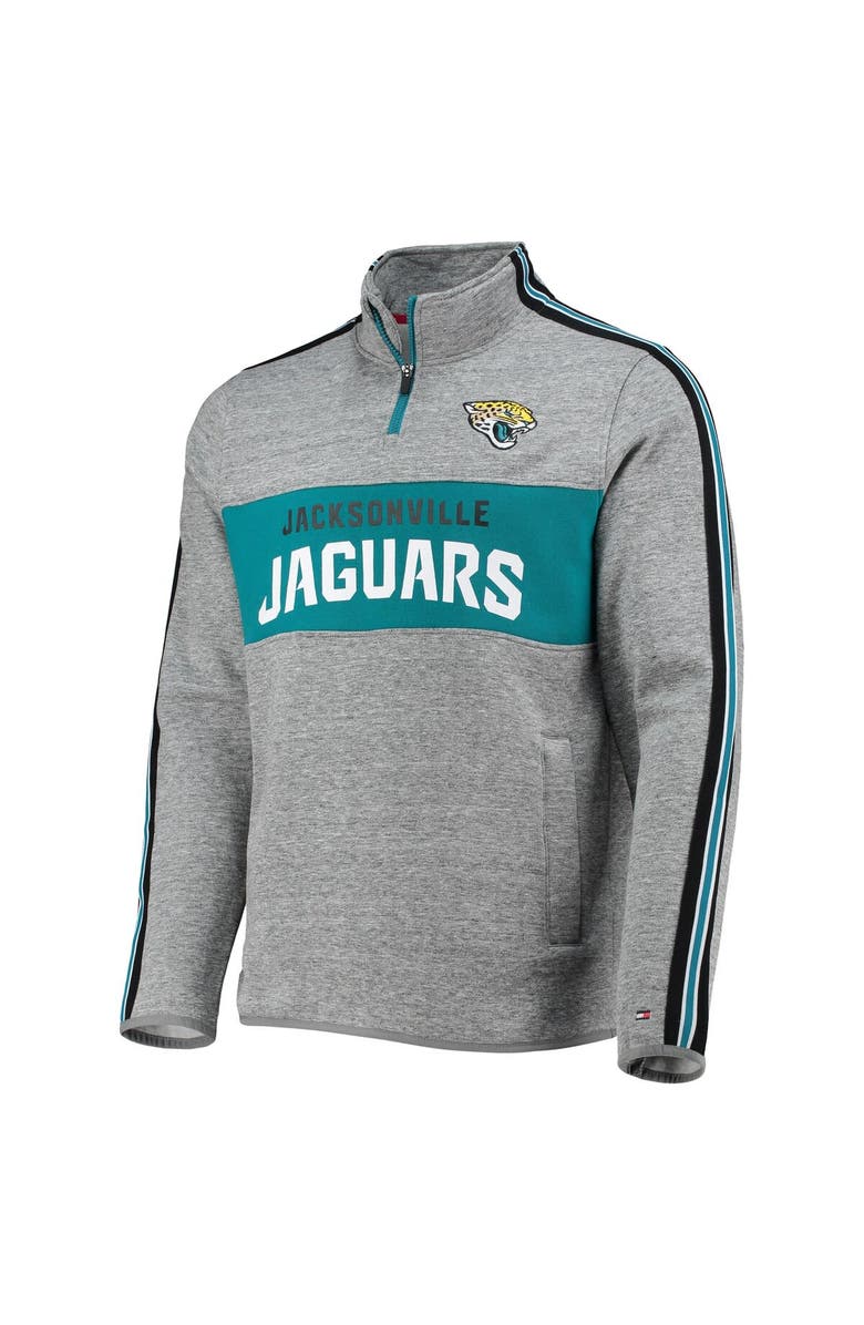 Tommy Hilfiger Men's Tommy Hilfiger Heathered Gray Jacksonville Jaguars Mario Quarter-Zip Jacket, Alternate, color, Heather Gray