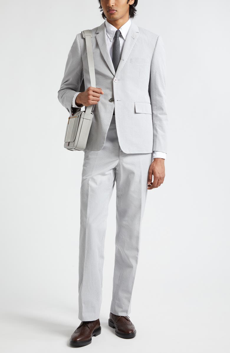 Thom Browne Low Rise Drop Crotch Backstrap Pants, Alternate, color, 