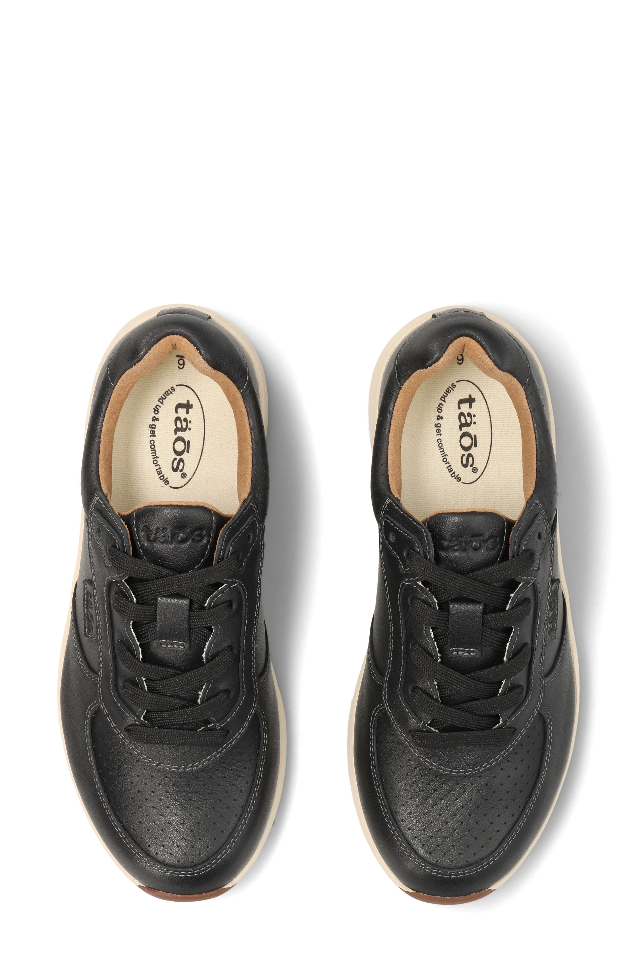 Delta Leather Sneaker, Alternate, color, BLACK