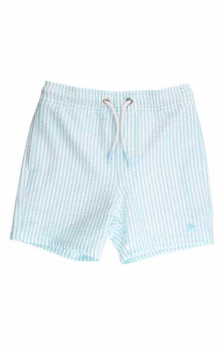Kids' Blue Breeze Seersucker Swim Trunks