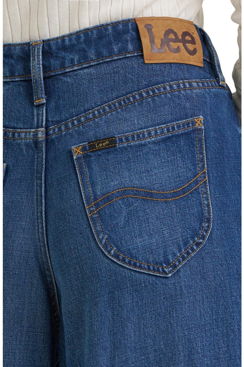 Pleated Slouchy Wide Leg Jeans, Alternate, color, FRESH BLANKET