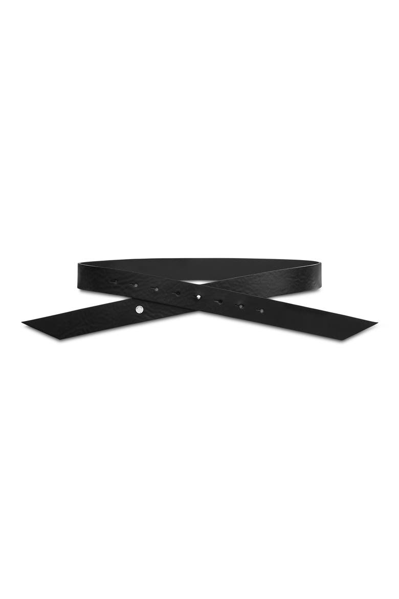 Zoe Leather Belt, Main, color, BLACK
