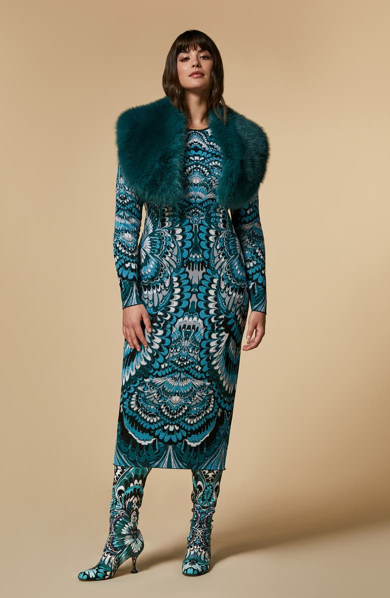 Marina Rinaldi Embellished Sweater Dress, Alternate, color,