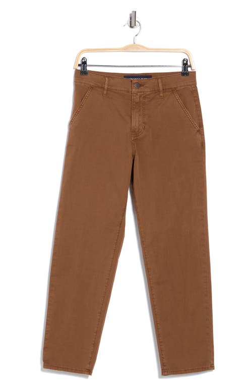 Veronica Beard Sia Mid Rise Twill Chino Pants In Brown