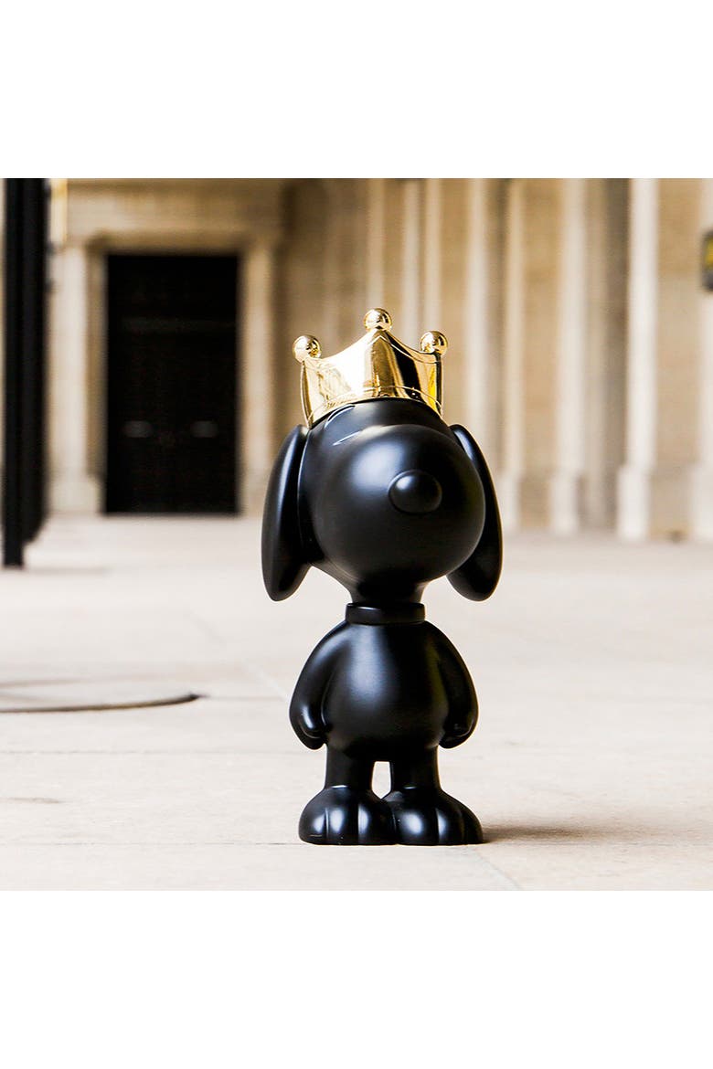 Snoopy Crown Figurine, Alternate, color, Black & Gold