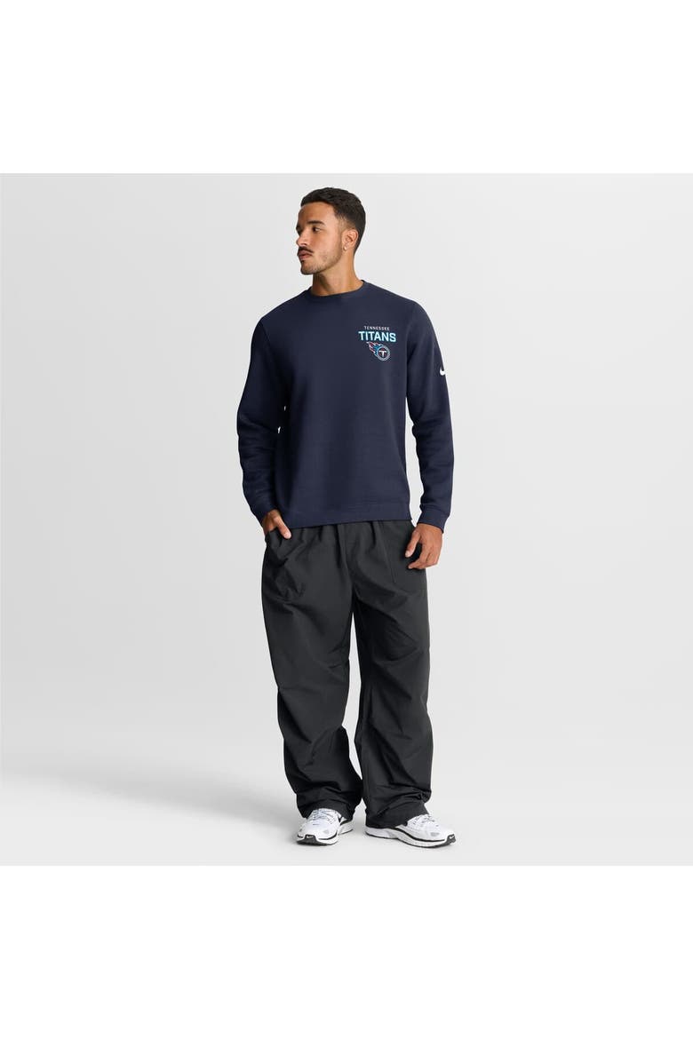 Men's Nike Navy Tennessee Titans Primetime Club Fleece Pullover Sweatshirt, Alternate, color, Navy