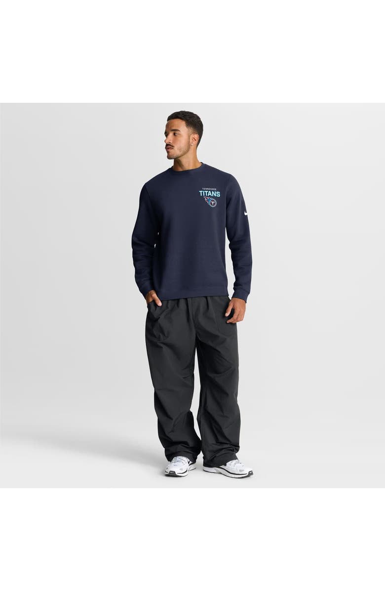 Nike Men's Nike Navy Tennessee Titans Primetime Club Fleece Pullover Sweatshirt, Alternate, color, Navy