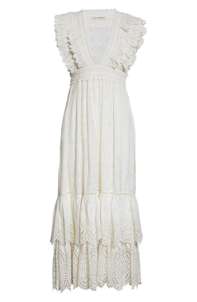 Ulla Johnson Demna Broderie Anglaise Maxi Dress, Alternate, color,