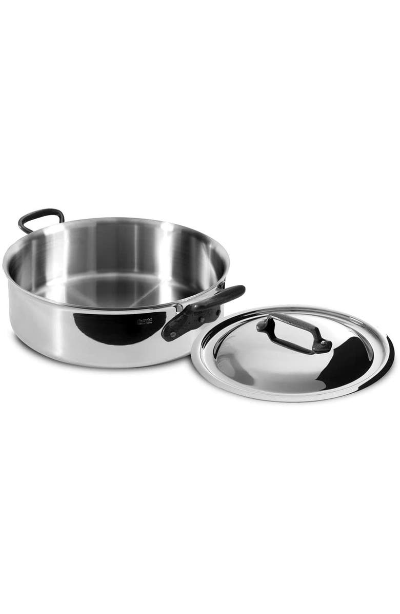 Mauviel M'Cook Ci Stainless Steel Rondeau With Lid, 11 Inch, Main, color,