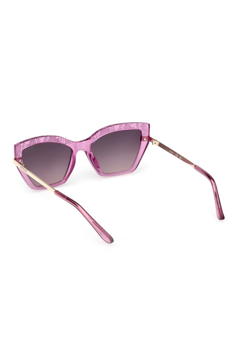 Rectangular Sunglasses, Alternate, color, SHINY VIOLET / GRADIENT SMOKE