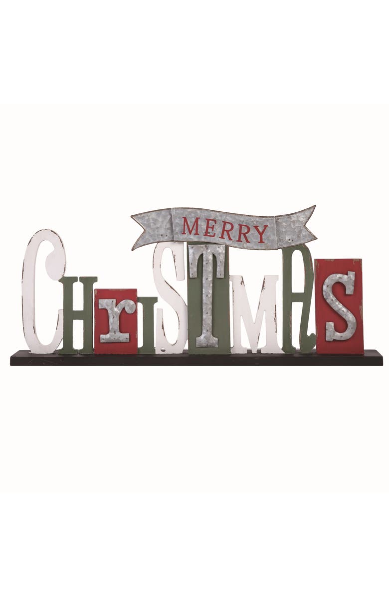 Transpac Multicolor Merry Christmas Letter Sign Decorative Wall Art, Main, color, Multi