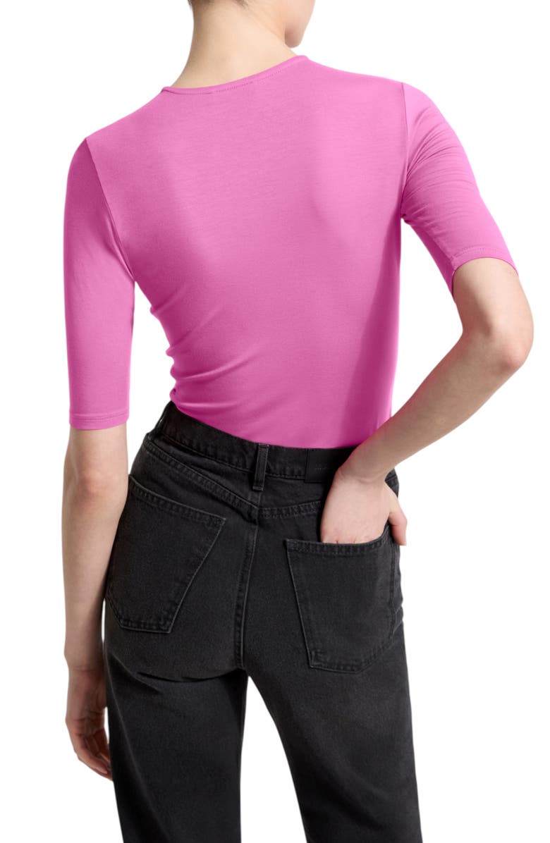 Marcella Frankie Elbow Sleeve Top, Alternate, color, Hot Pink