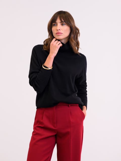 Geelong Wool Slouch Turtleneck Sweater