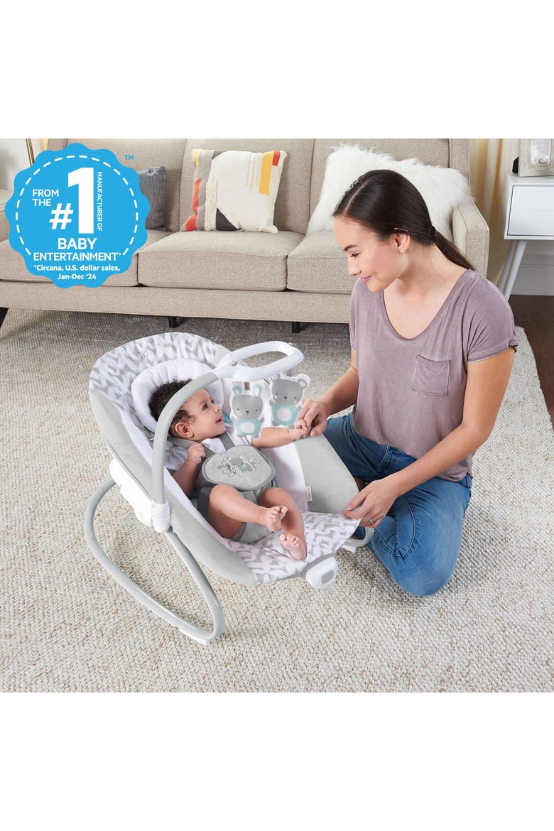 2-in-1 Multi-Direction Compact Vibrating Baby Swing & Rocker, Alternate, color, Multicolored