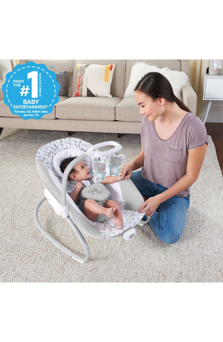 INGENUITY 2-in-1 Multi-Direction Compact Vibrating Baby Swing & Rocker, Alternate, color, Multicolored