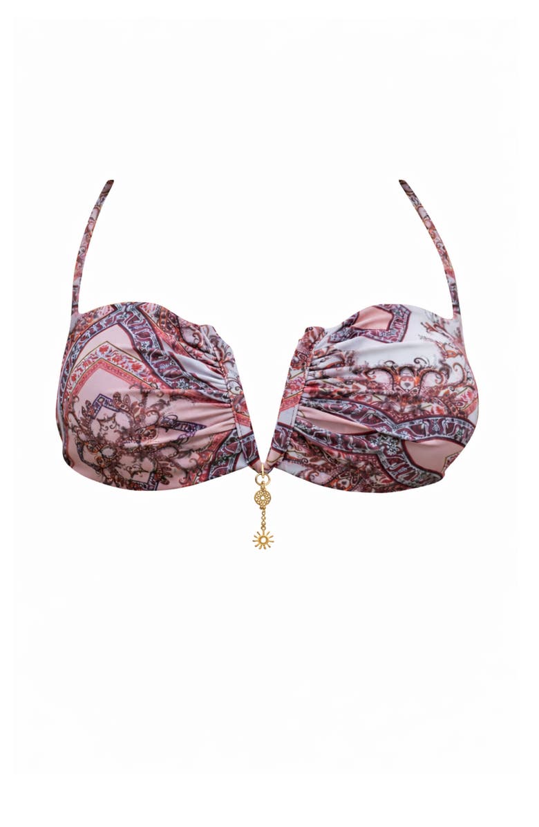 Ivy Swimwear Coral Bikini Top, Main, color, Red Mosaic