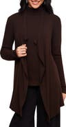 Karen Kane Ribbed Drape Front Cardigan