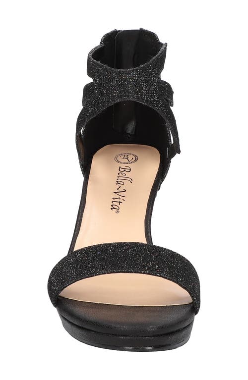 Bella Vita Evrly Womens Glitter Manmade Heels In Black